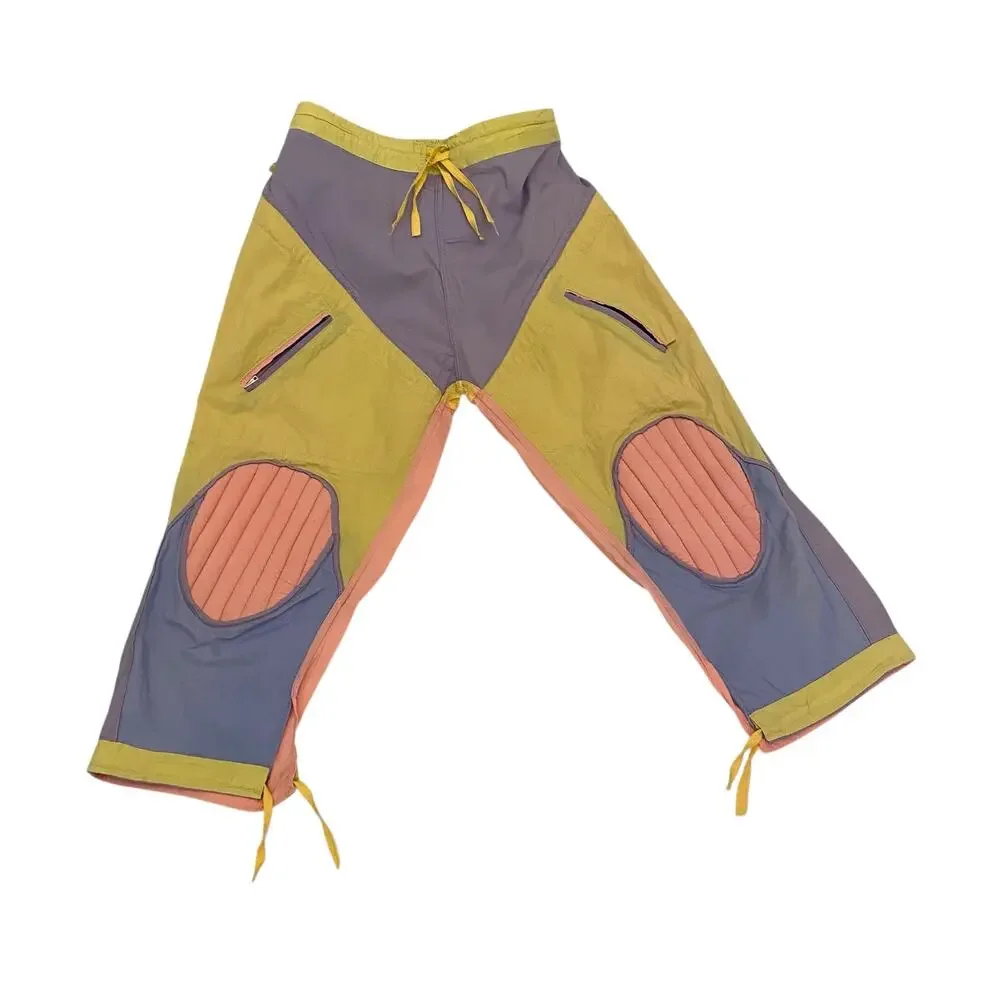 Vintage 80s Colorblock Knee Dits 100% Cotton Vest and Pants Set Kids Size 12